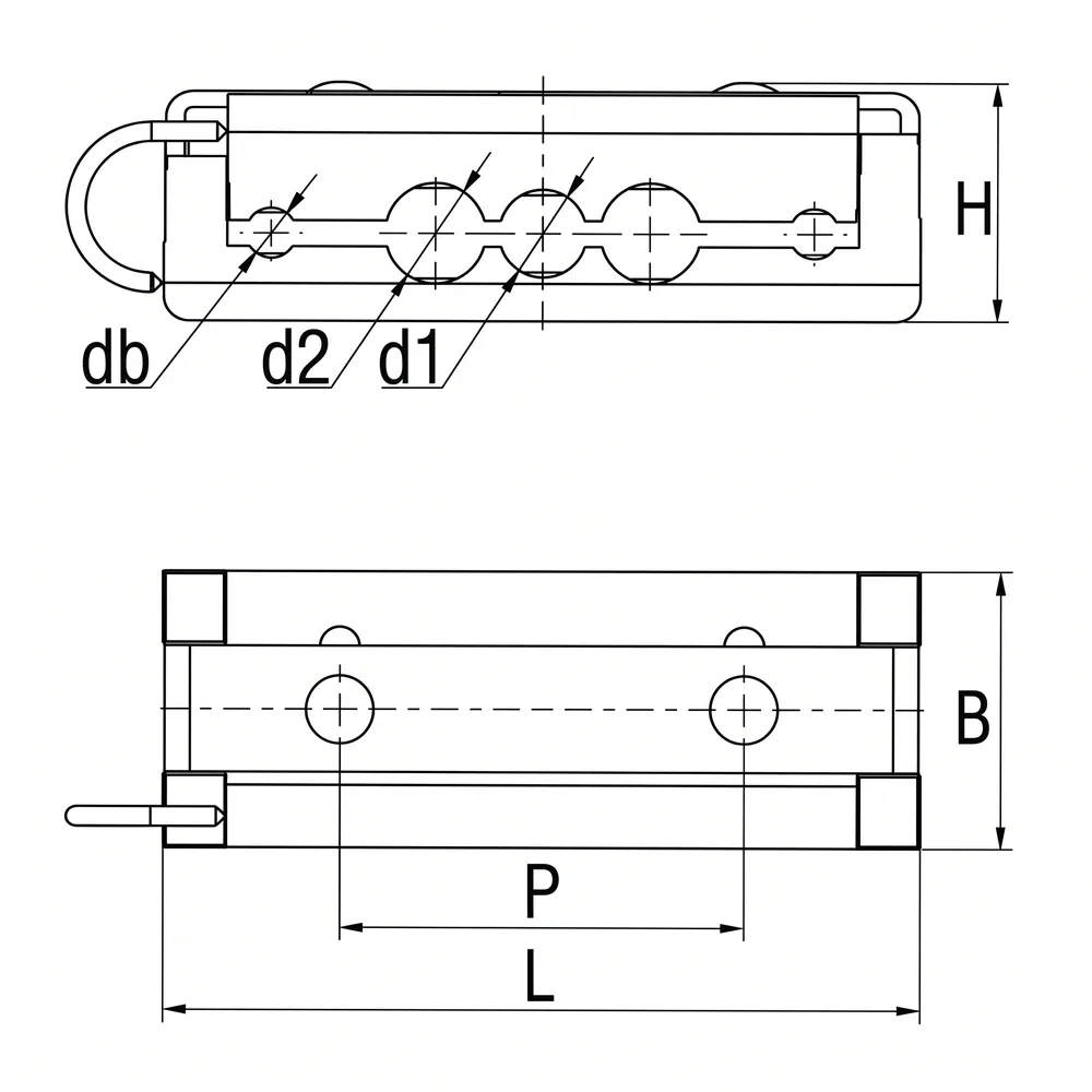 Dibujo técnico: Sujetacables