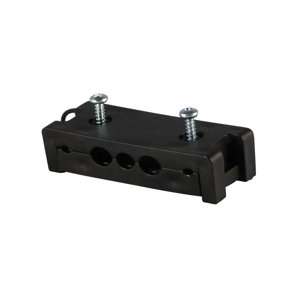 Sujetacables antitracción con tornillos PP - 60x22mm - orificio Ø4-8-7mm - Negro