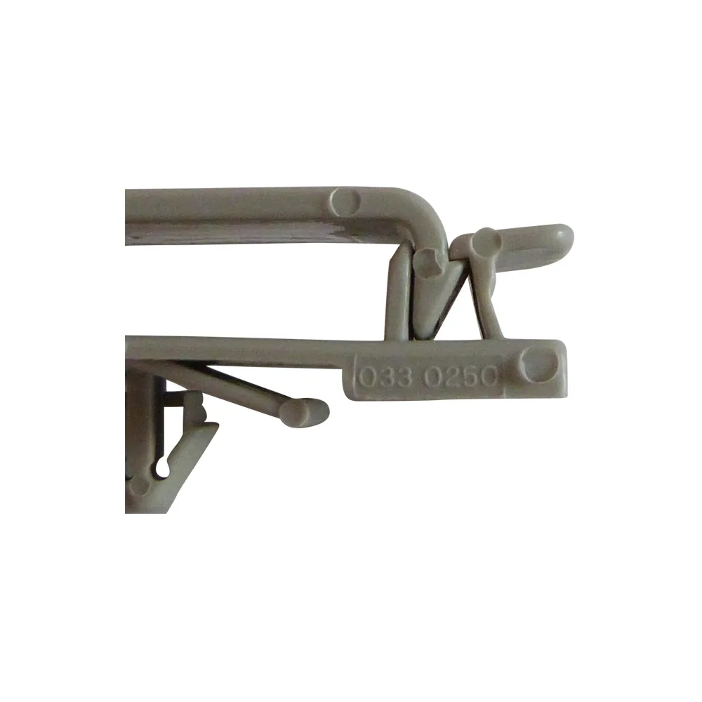 Soporte de cable rectangular PA 11.1x44.5mm - orificio Ø6.4mm - Gris imagen 2