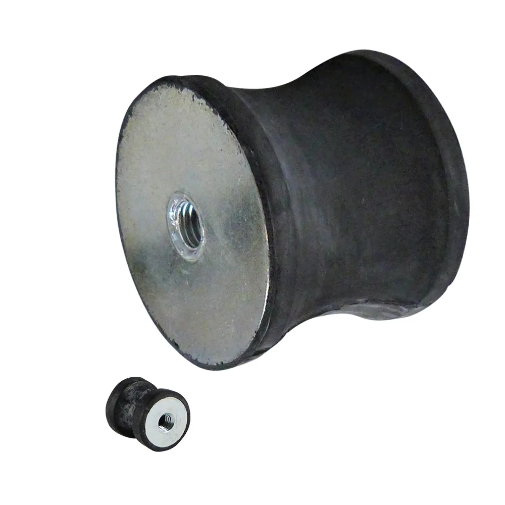 Soporte antivibratorio entallado tipo A NR - 40° ±5 shore - Ø49-60x60mm - 2x M10 - St37 - Acero 37 imagen 3