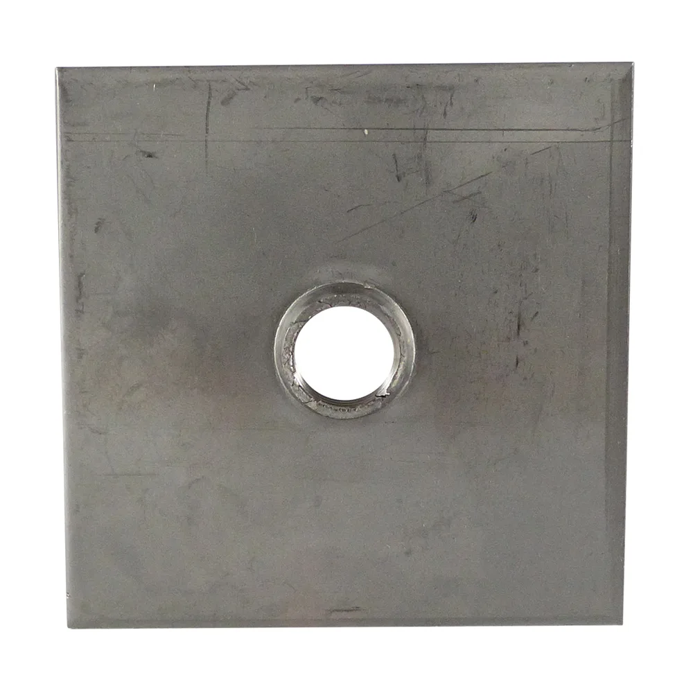 Placa soldable cuadrada 100x100mm - Acero inoxidable A2 (AISI 304) - roscado M16 imagen 3
