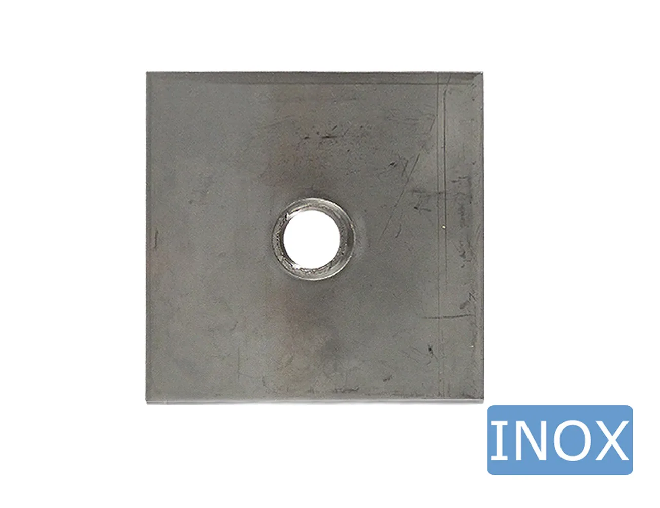 Placa soldable cuadrada con rosca de acero inoxidable – Placas soldables con rosca