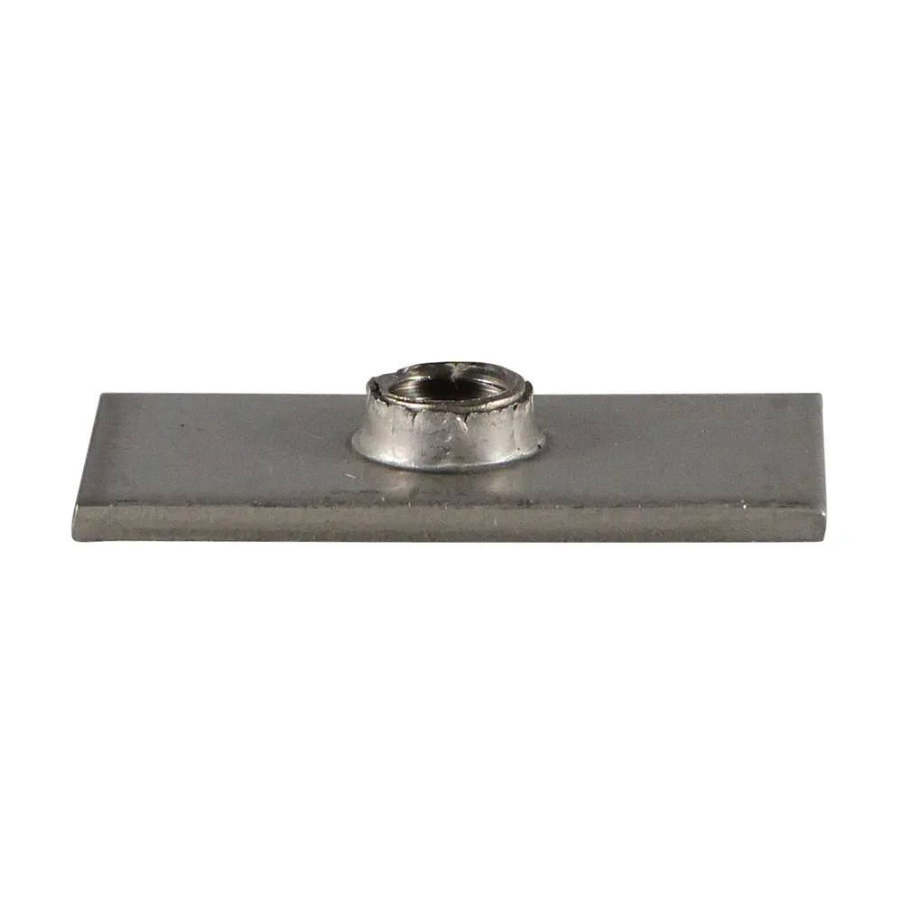 Placa soldable rectangular 80x40mm - Acero inoxidable A2 (AISI 304) - con rosca M12 imagen 2