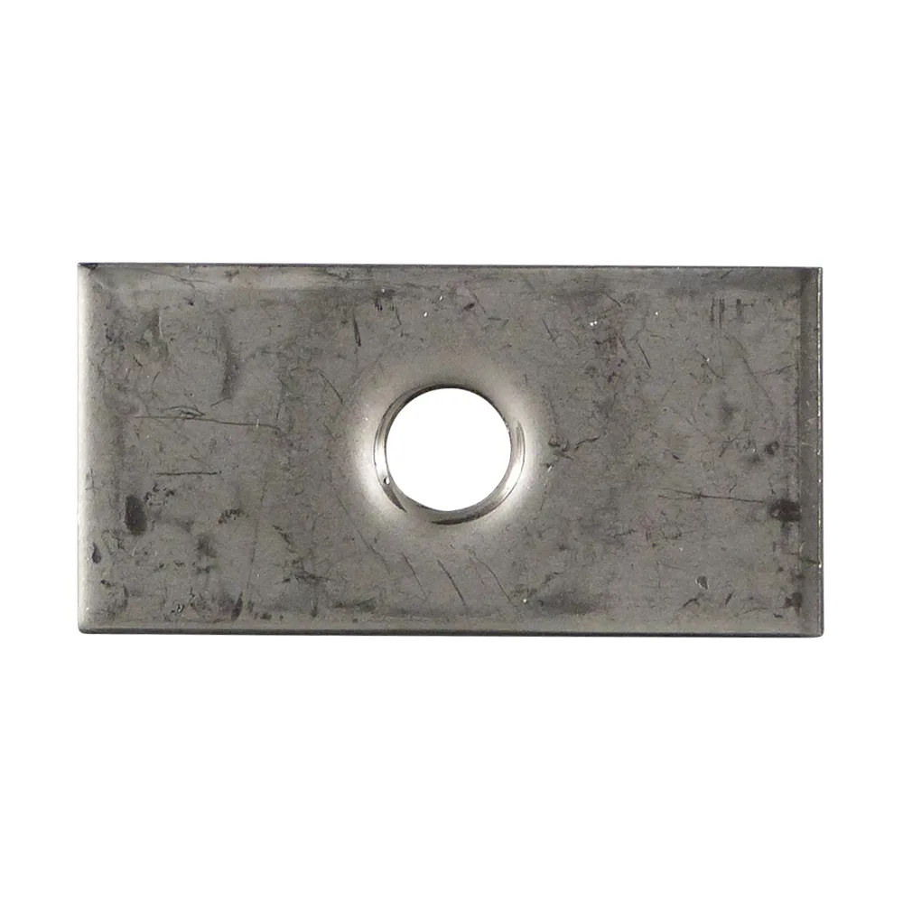 Placa soldable rectangular 80x40mm - Acero inoxidable A2 (AISI 304) - con rosca M12 imagen 3