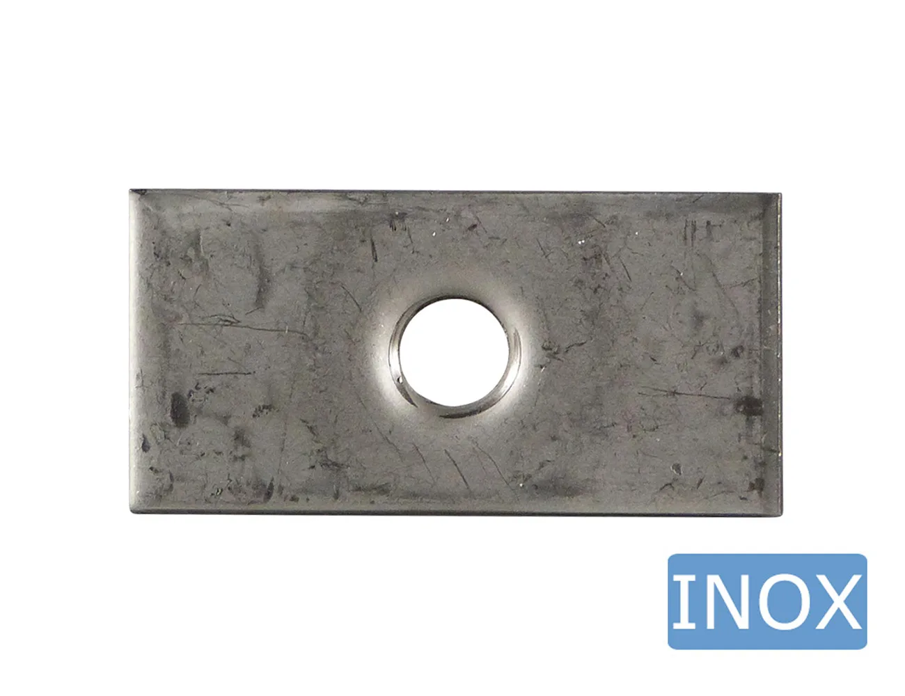 Placa soldable rectangular con rosca 0de acero inoxidable – Placas soldables con rosca