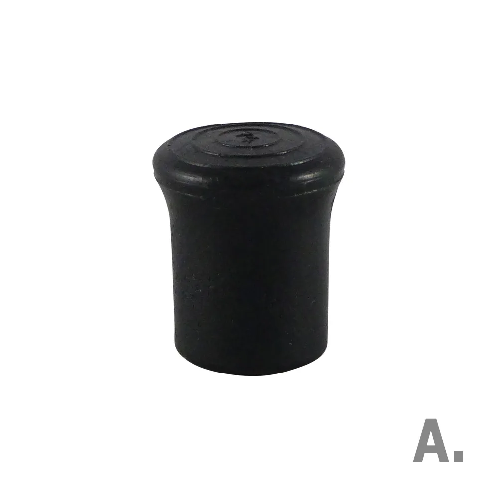 Contera redonda PVC - tubo Ø22mm - base ensanchada - Negro imagen 2