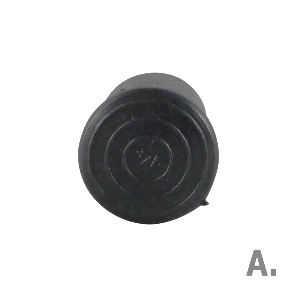 Contera redonda PVC - tubo Ø22mm - base ensanchada - Negro imagen 3