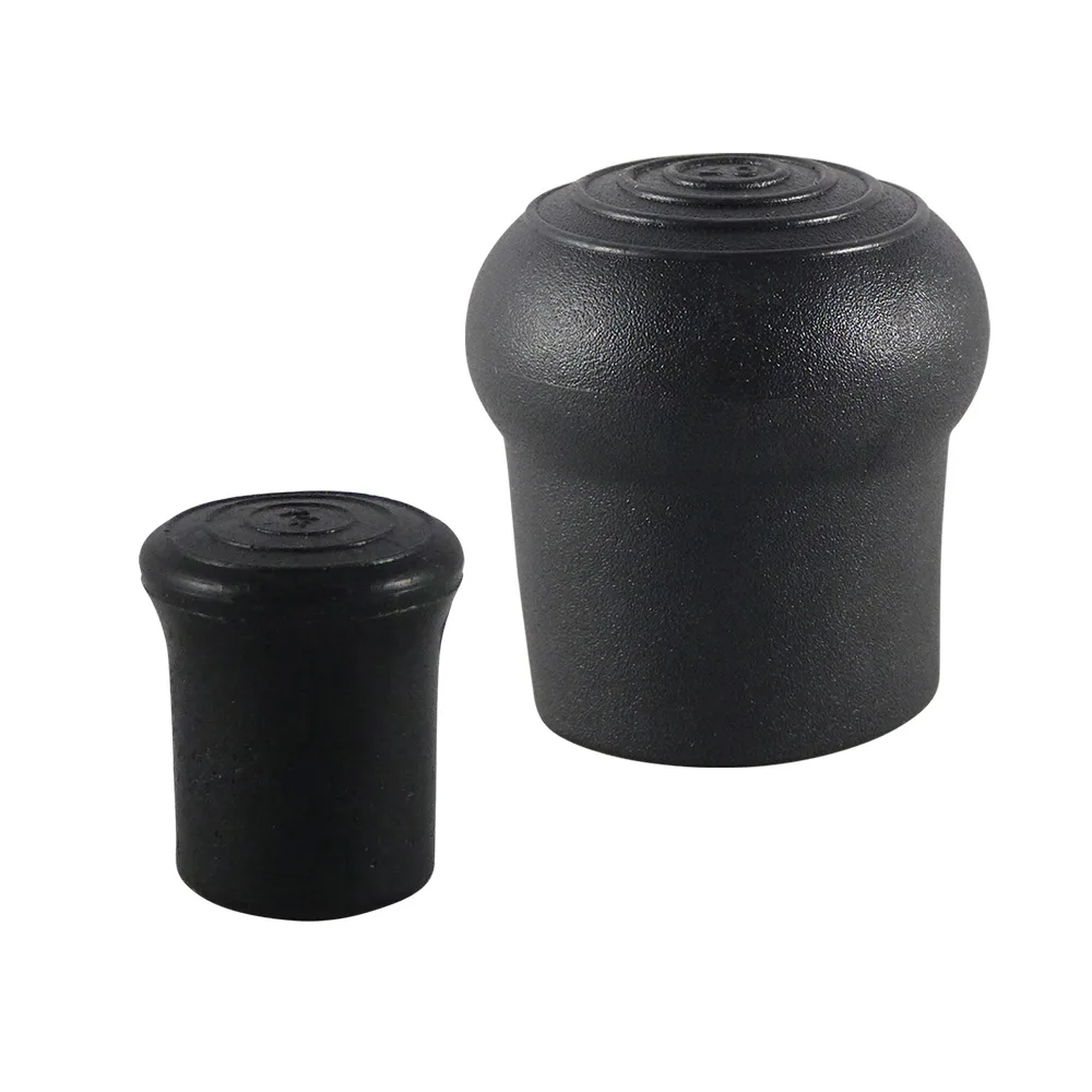 Contera redonda PVC - tubo Ø22mm - base ensanchada - Negro