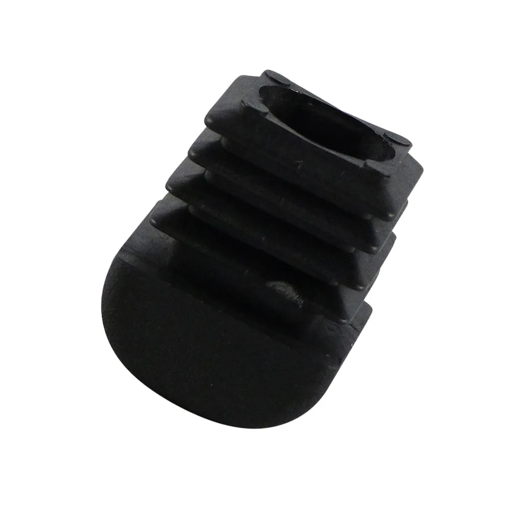 Contera cuadrada con aletas PE 20x20x9 - base redondeada - Negro