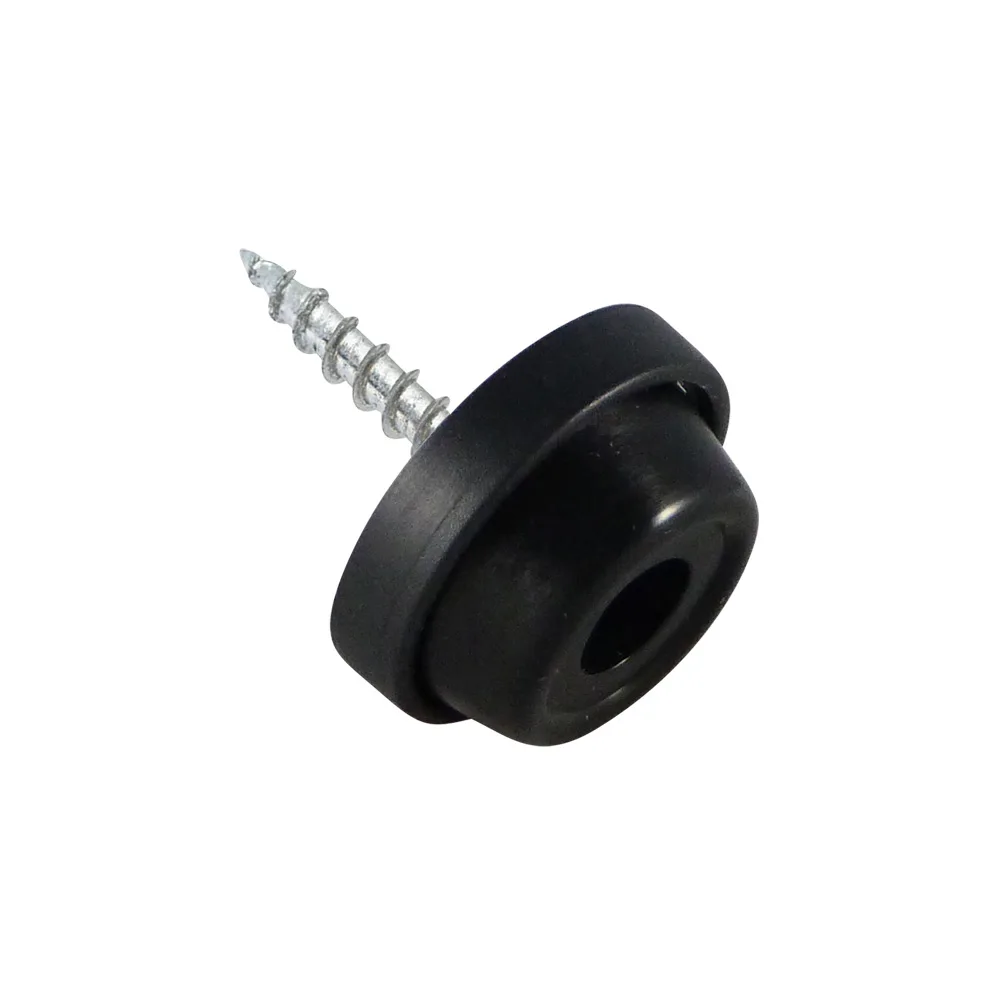 Deslizador con clavo redondo con tornillo PS Ø28mm - deslizador antideslizante PVC - Marrón
