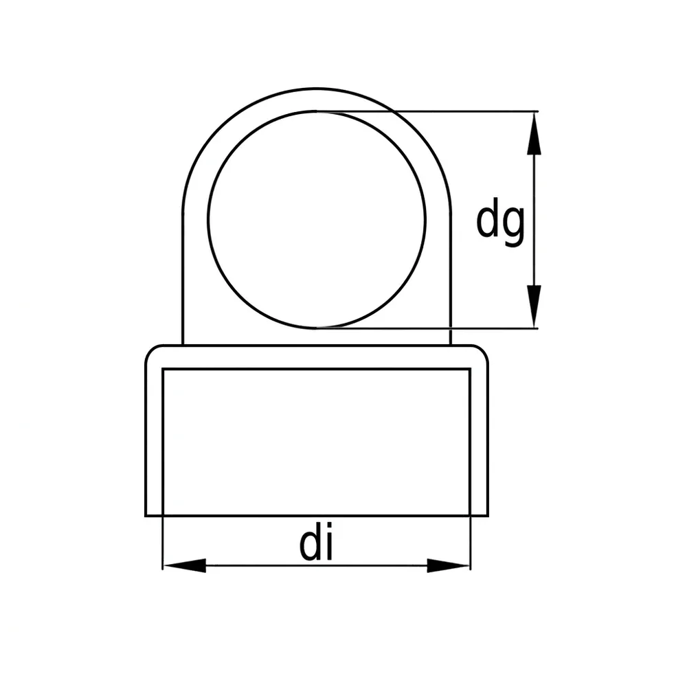 Dibujo técnico: Casquillo de paso para tubo superior