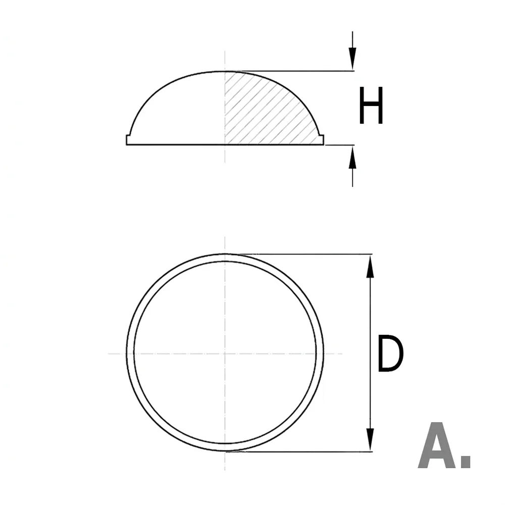 Plano de dimensiones Topes antideslizantes de EVA adhesivos