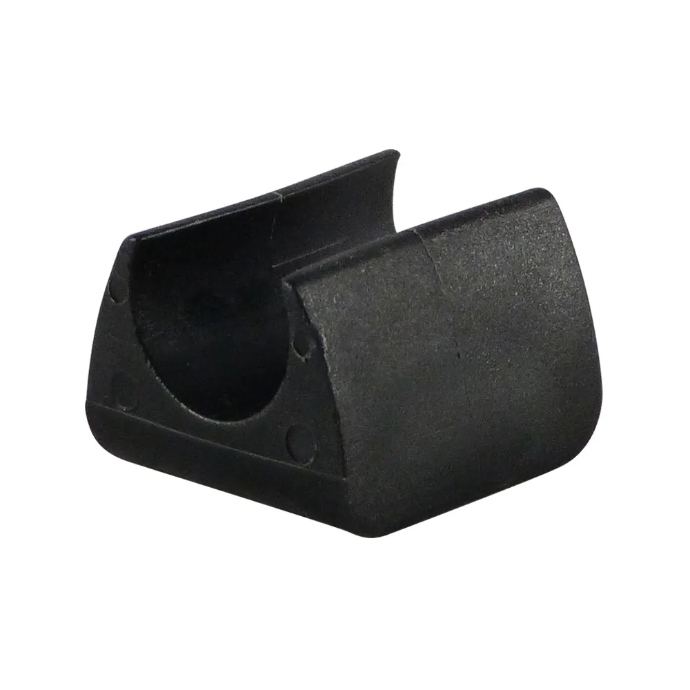 Taco con fieltro rectangular para tubos autobloqueante PP - Ø10-11mm - Negro
