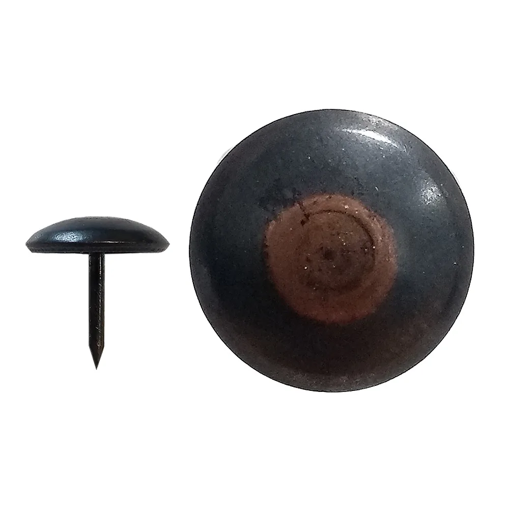 Clavo decorativo bombé bajo Ø8.5x2.3mm - Latón envejecido - oscuro