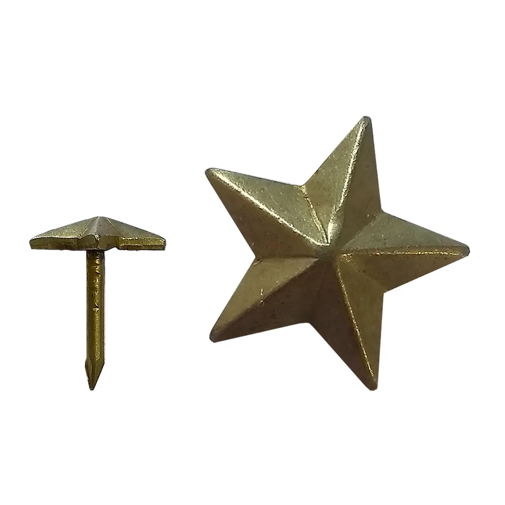 Clavo decorativo modelo 23 estrella Ø16.0x3.5mm - Bronce renacimiento - pulido