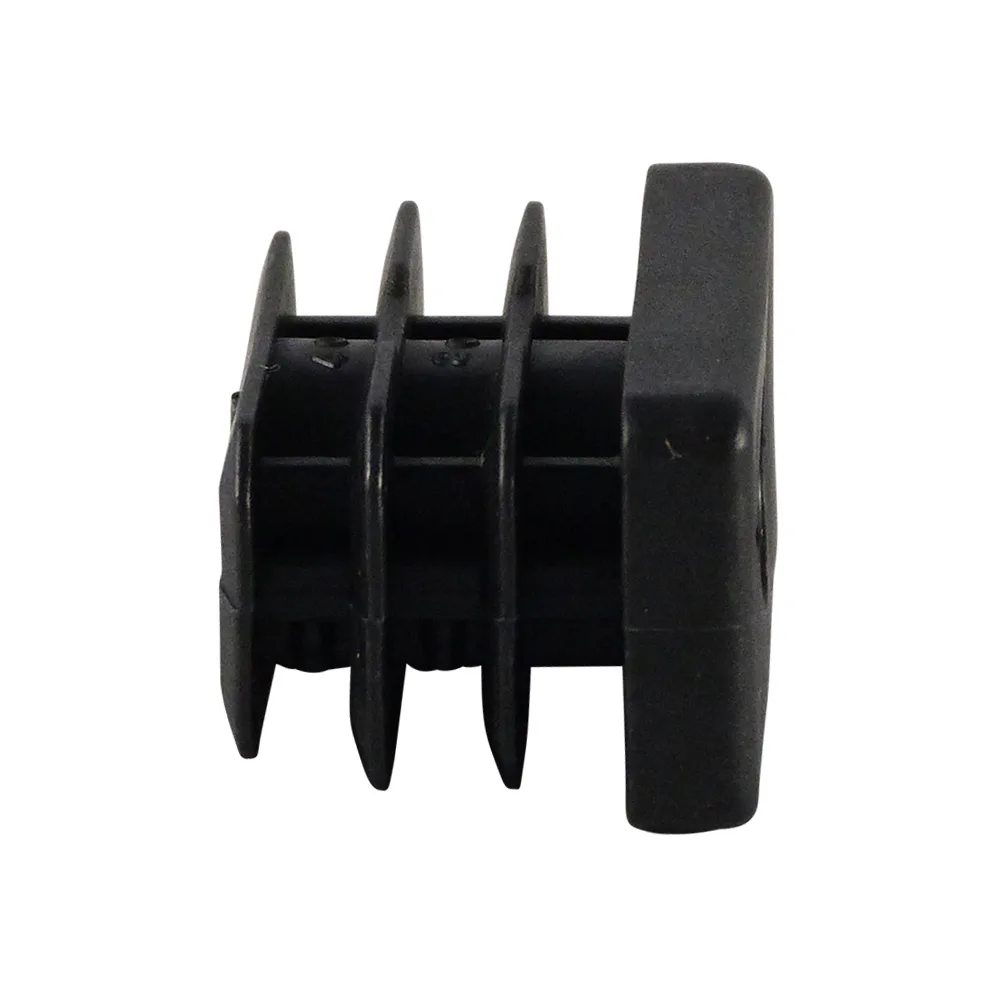 Contera rectangular con aletas PP 50x20mm - 1.0-2.0mm - roscado de plástico M10 - Negro imagen 5