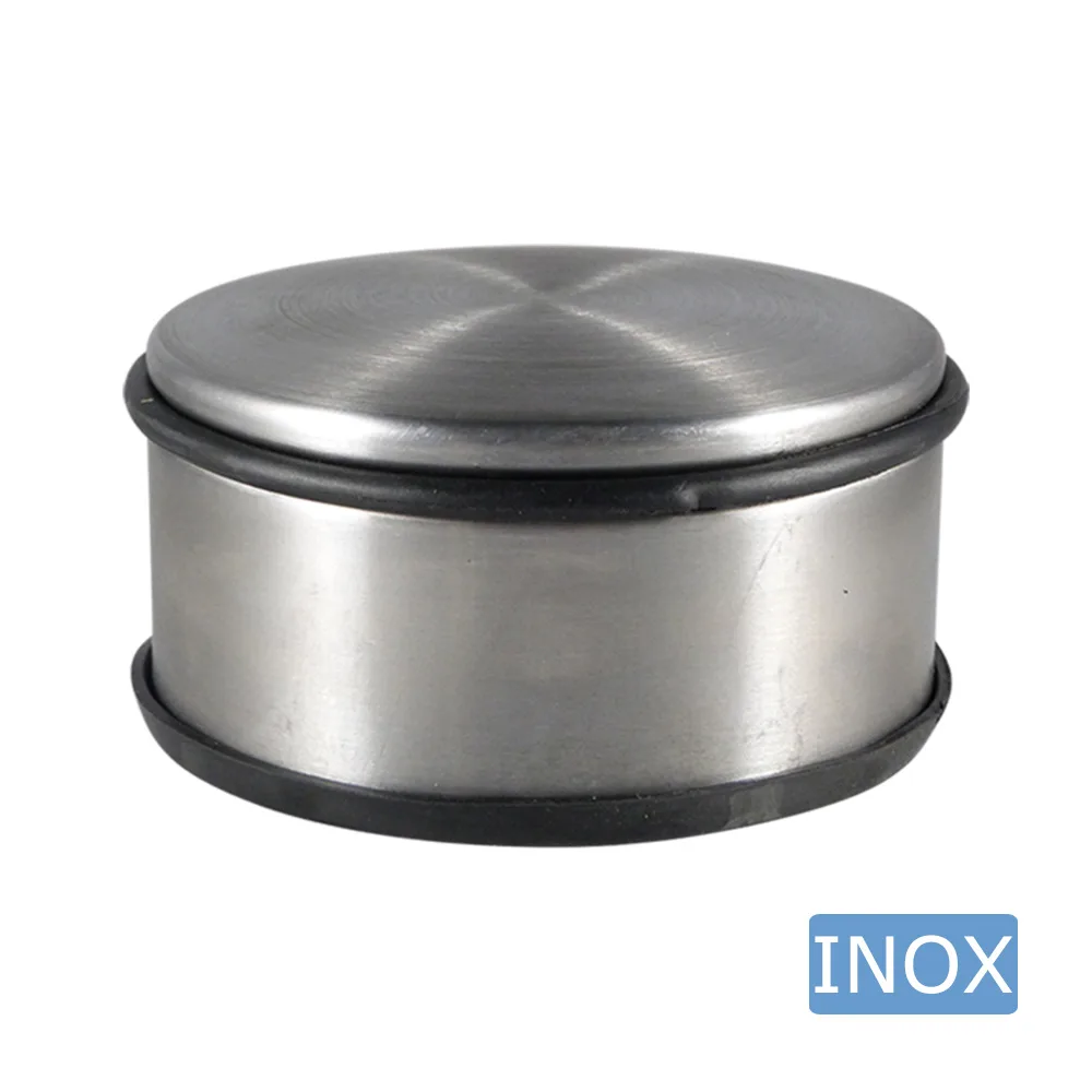 Tope de puerta redondo Ø110x60mm - Acero inoxidable