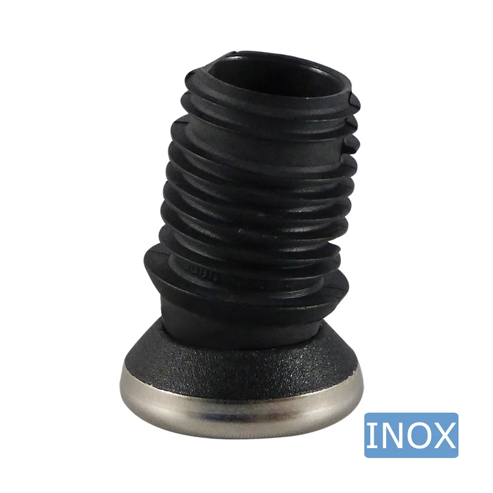 Contera redonda flexible con base de acero inoxidable