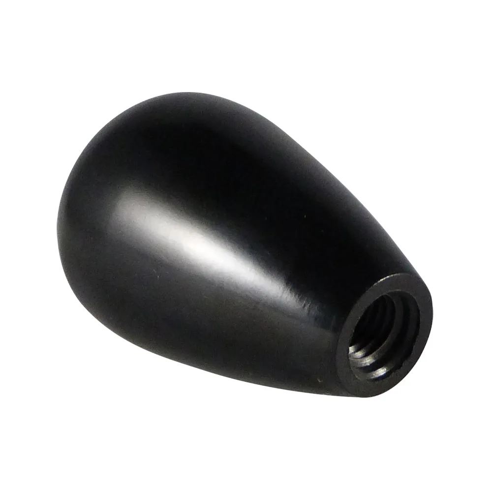 Pomo ovalado baquelita Ø29x44mm - Casquillo roscado M8 - Negro imagen 2