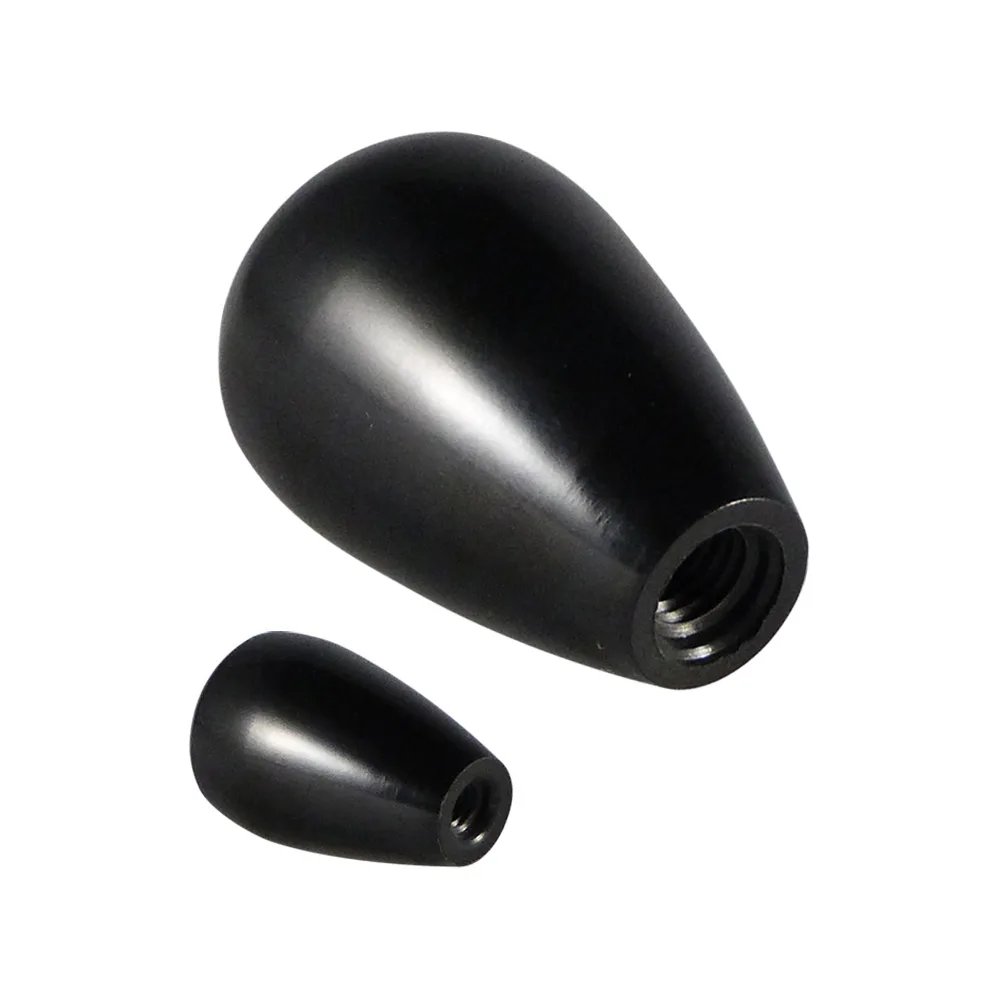 Pomo ovalado baquelita Ø29x44mm - Casquillo roscado M8 - Negro imagen 3