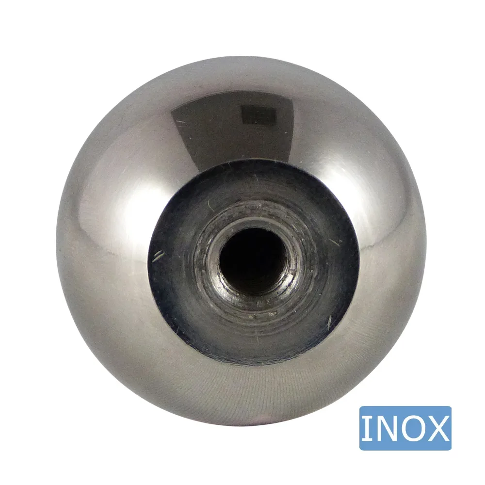 Pomo esférico de acero inoxidable DIN 319 con rosca hembra