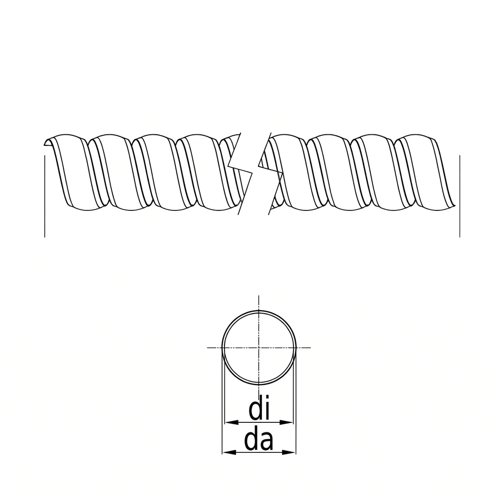 Dibujo técnico: Protector de cables - Espiral