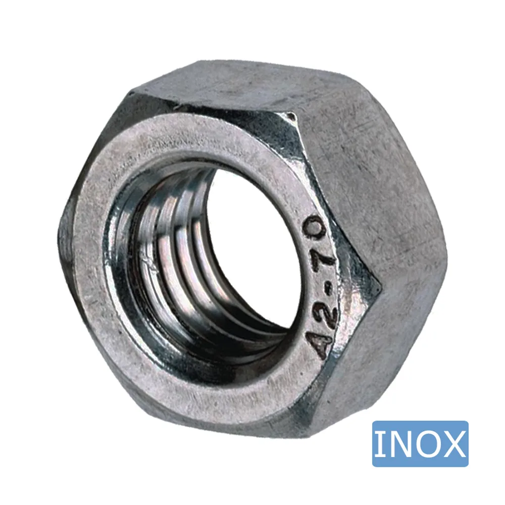 Tuerca hexagonal - DIN 934 - M4 - Acero inoxidable A2 (AISI 304)