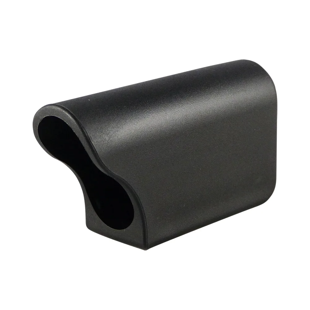 Contera exterior envolvente para tubo ovalado PE - Ø20x38mm - Negro
