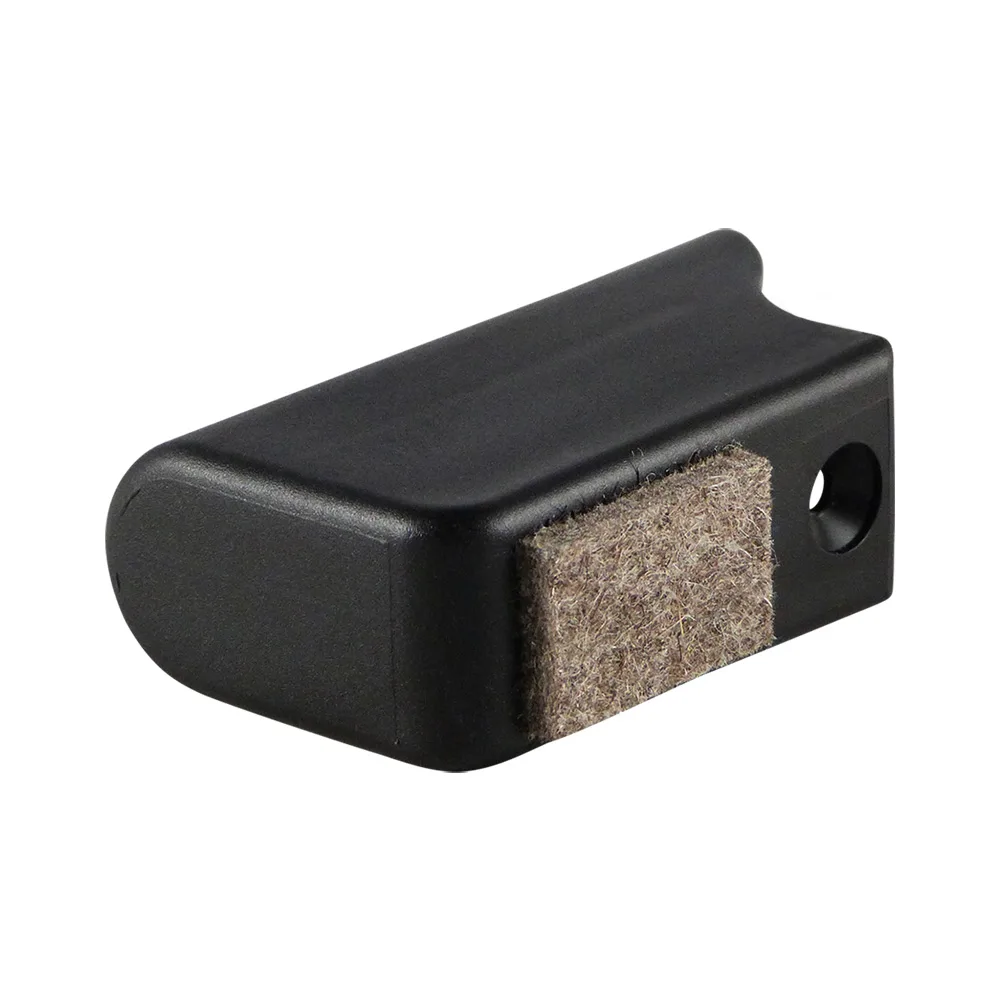 Contera exterior envolvente con fieltro para tubo ovalado PE - Ø38x20mm Negro imagen 3