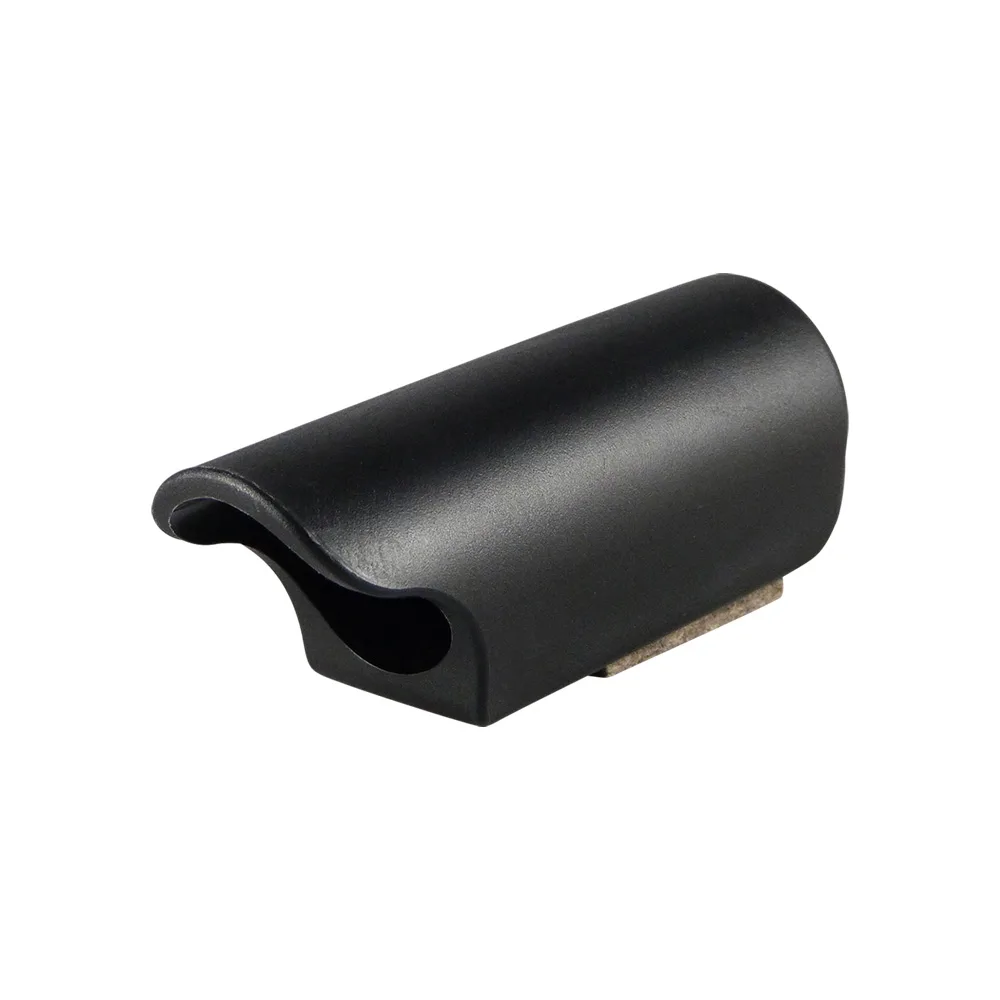Contera exterior PA con fieltro para tubo redondo - Ø25mm pata cruzada - Negro
