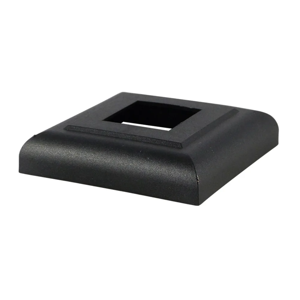 Roseta cuadrada 80x80x18mm - perforación 40x40mm - Negro