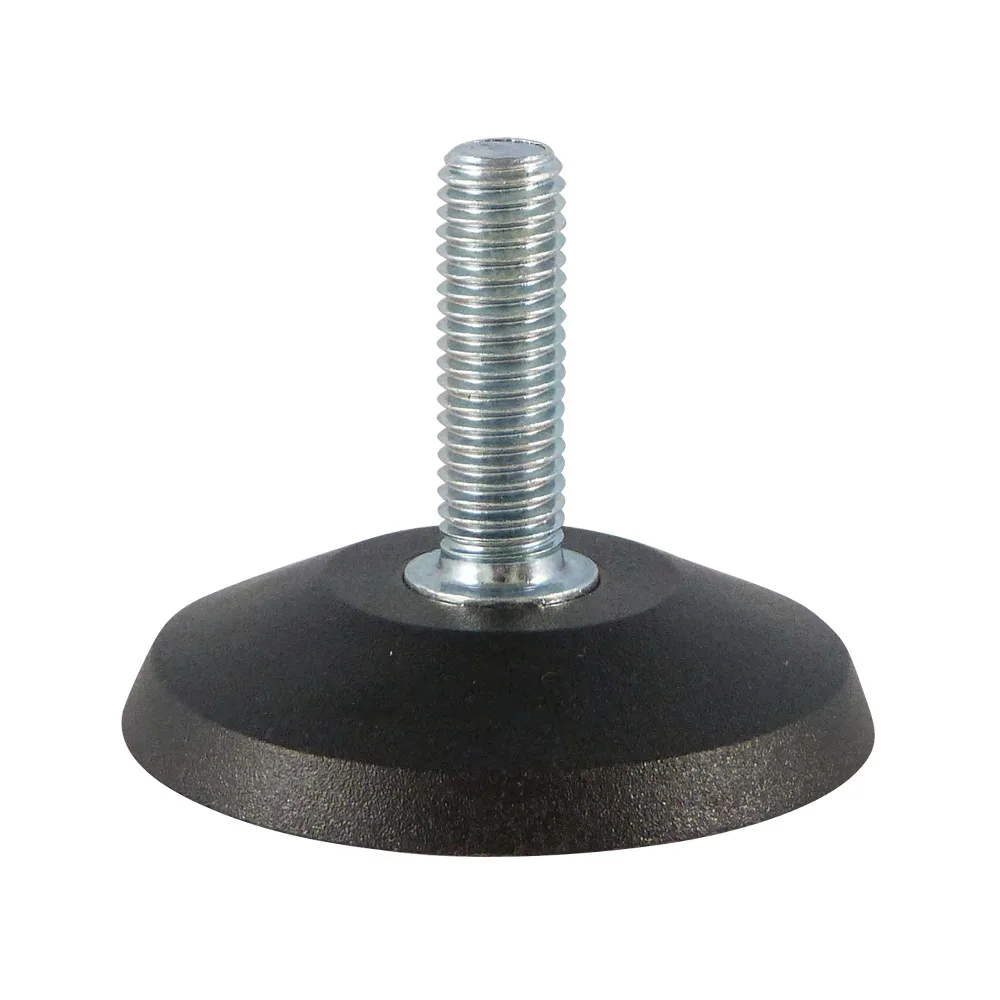 Pie nivelador cónico fijo PP Ø70 - M10x40 - Gris