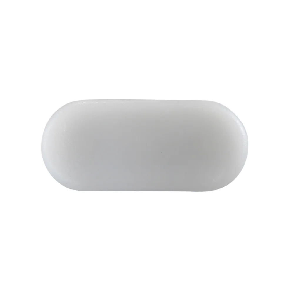 Deslizador ovalado con clavo PE-HD 45x20mm - con arandela de goma - Blanco imagen 2