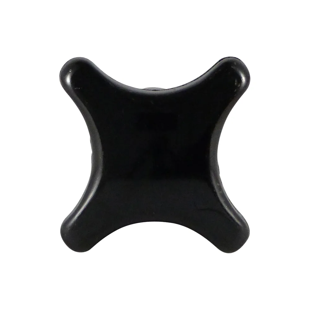 Pomo cruz Ø50 - M10x64mm - Negro imagen 2