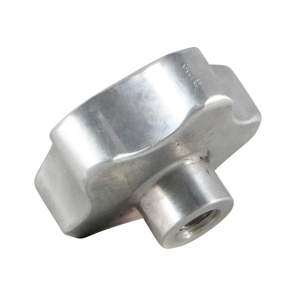 Pomo estrella Ø60mm - DIN 6336 - casquillo roscado M12 - pasante - Aluminio imagen 3