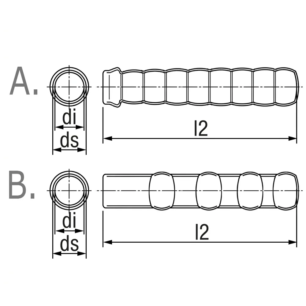 Dibujo técnico: Empuñadura estriada - PVC