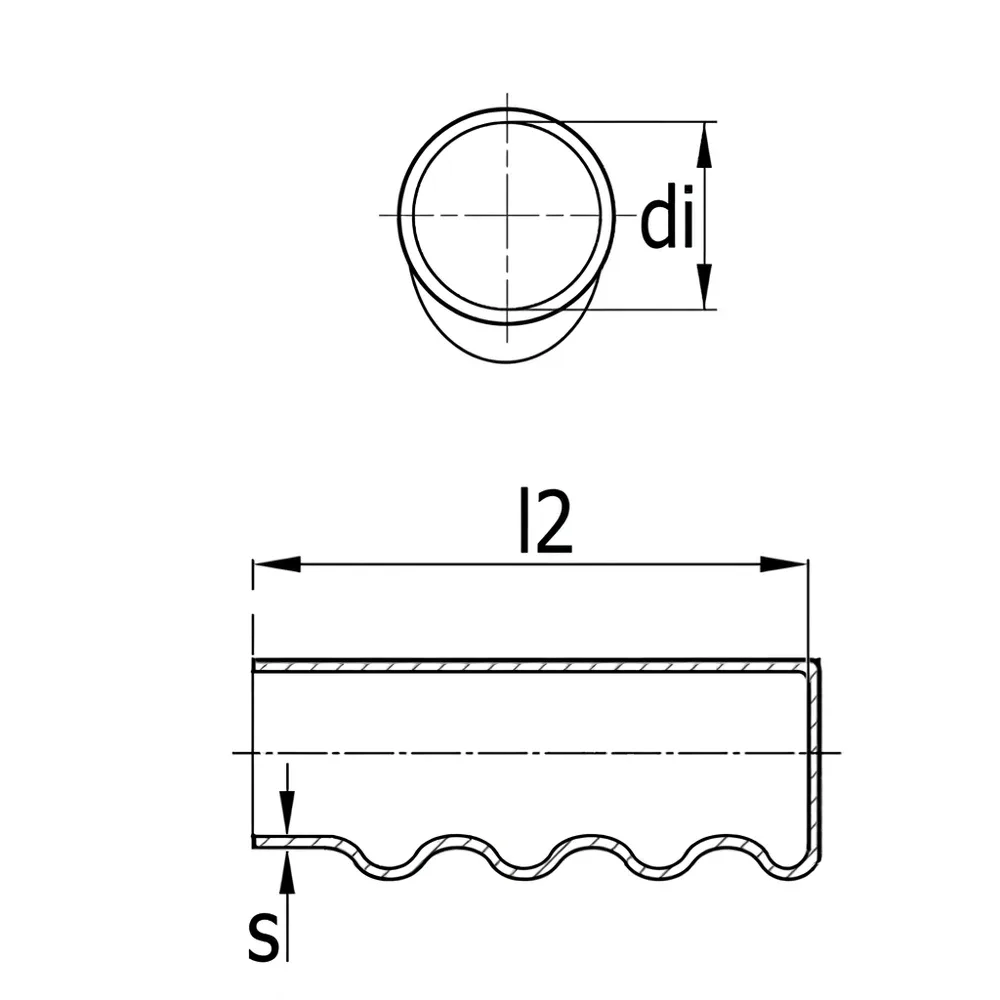 Dibujo técnico: Mango con agarre para dedos- PVC - moldeado por inmersión