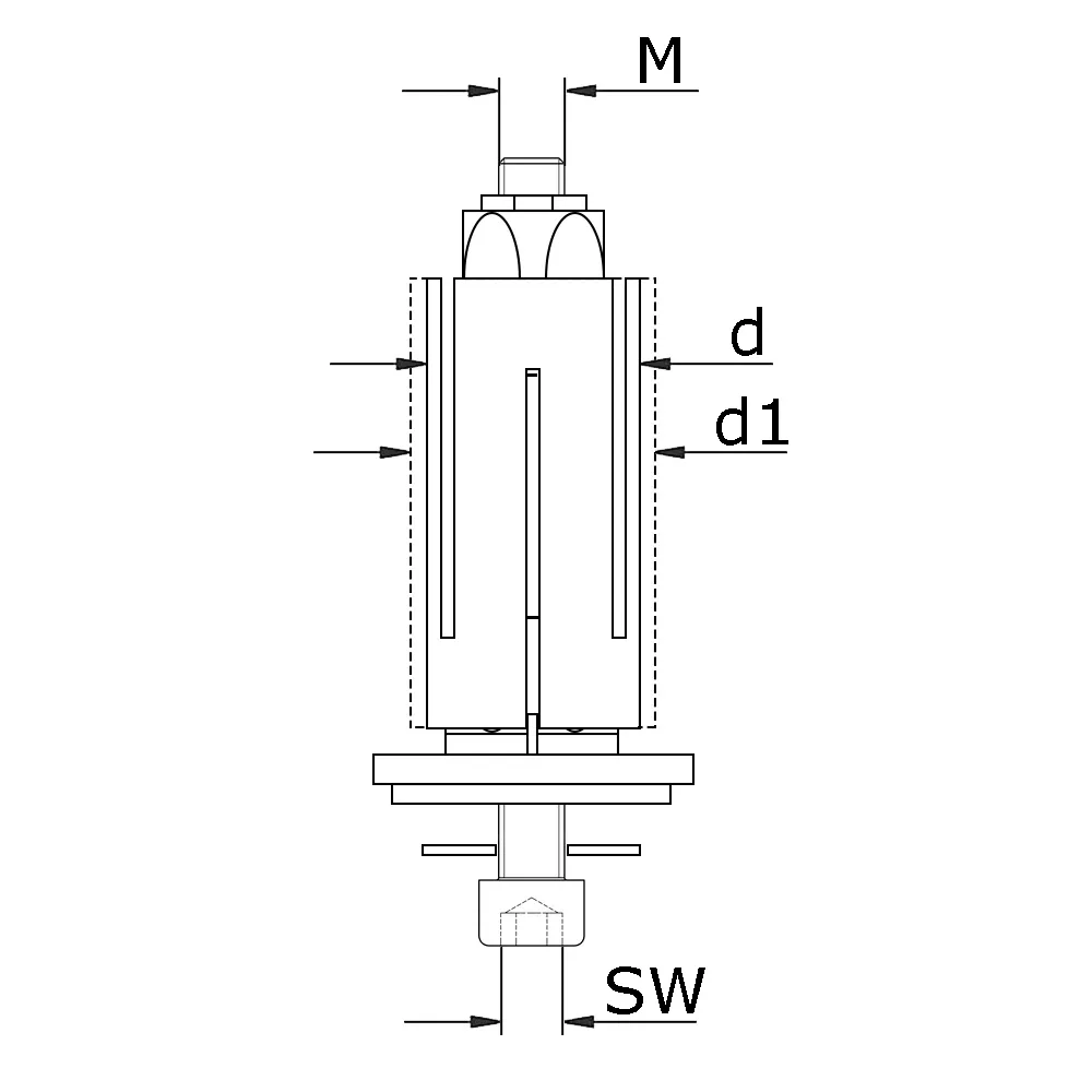 Dibujo técnico: Adaptador expansor para ruedas atornilladas