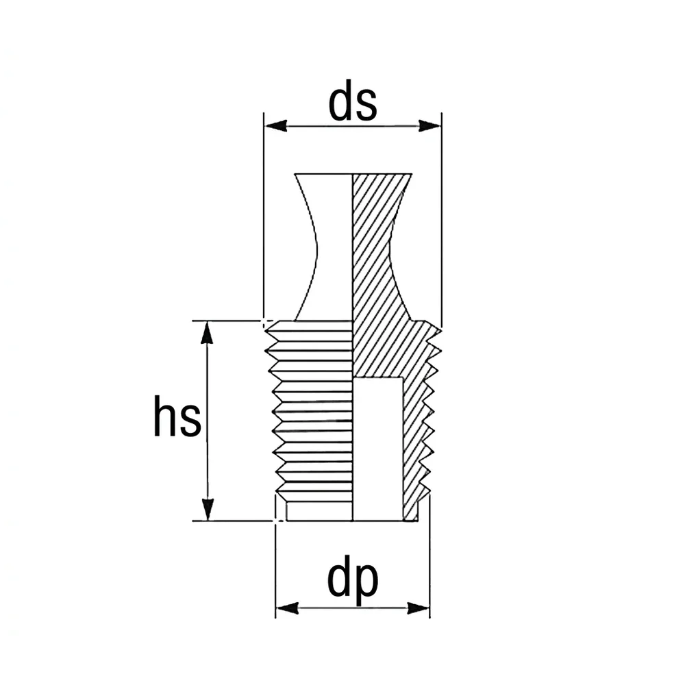 Plano acotado Tapón cónico de silicona Ø4.0x 6.0mm - L=25.4mm - sin brida