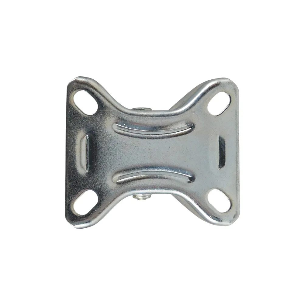 Rueda fija TPE Ø160mm - banda de rodadura azul - Caucho / TPE - Rodamiento de rodillos - Fijación de placa 135x105mm - St - Acero imagen 2
