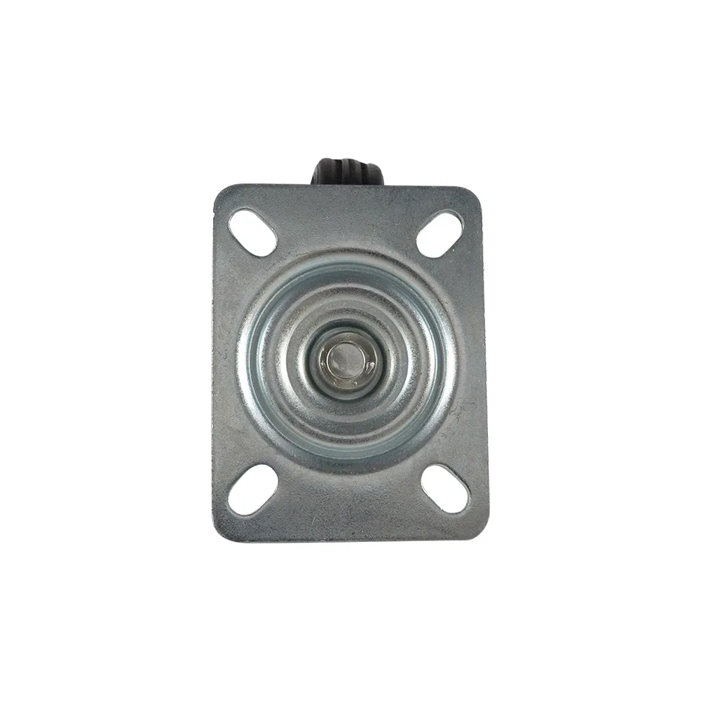 Rueda giratoria TPE Ø250mm - banda de rodadura azul - Caucho / TPE - Rodamiento de rodillos - Fijación de placa 140x110mm - St - Acero imagen 2