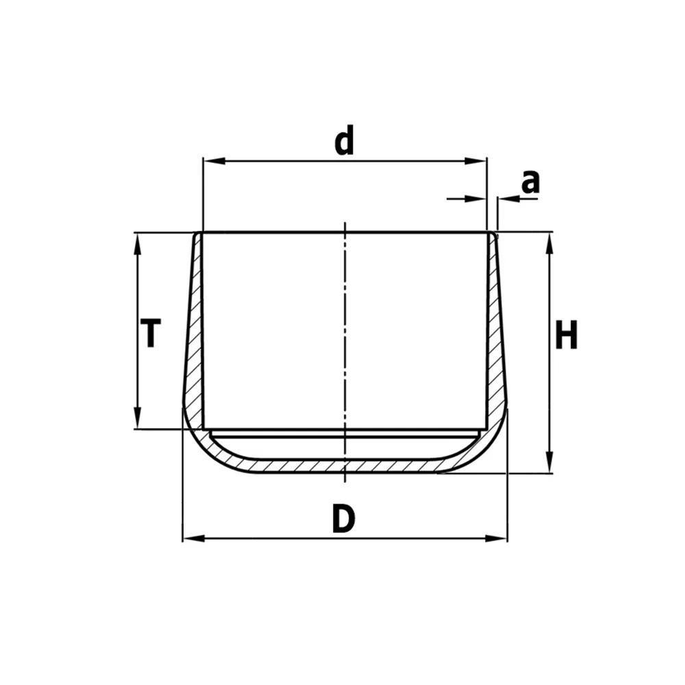 Dibujo técnico: Tapones para postes de valla redondos