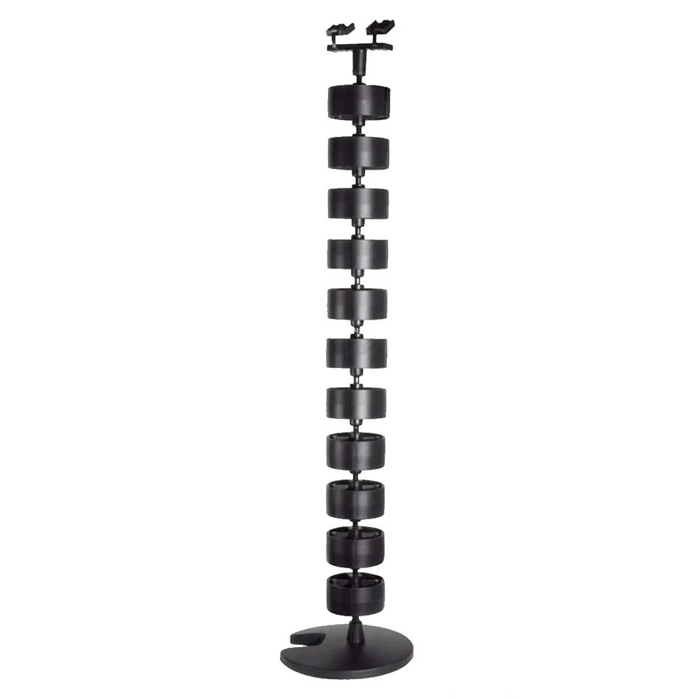 Columna pasacables redonda 750mm PP - 8 cables completo con pie de fijación - Aluminio blanco