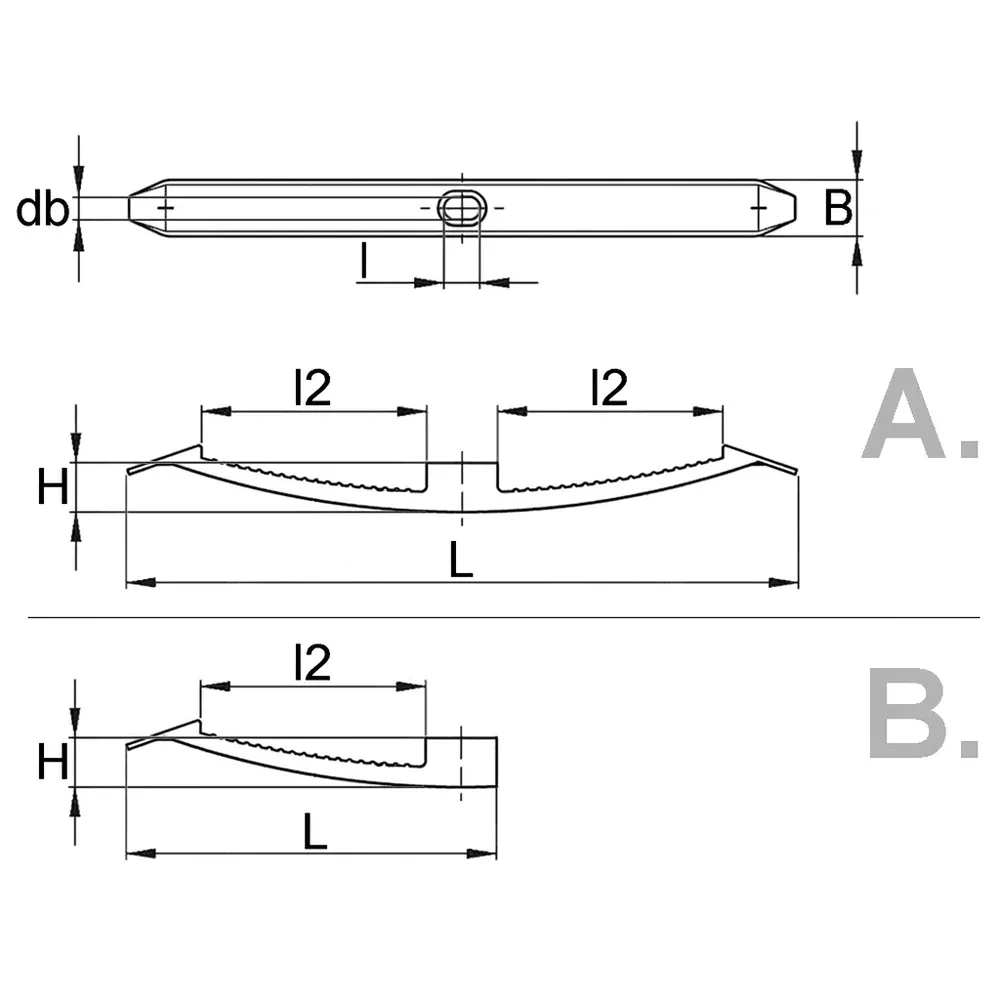 Dibujo técnico: Abrazadera de cables PA - singular o doble