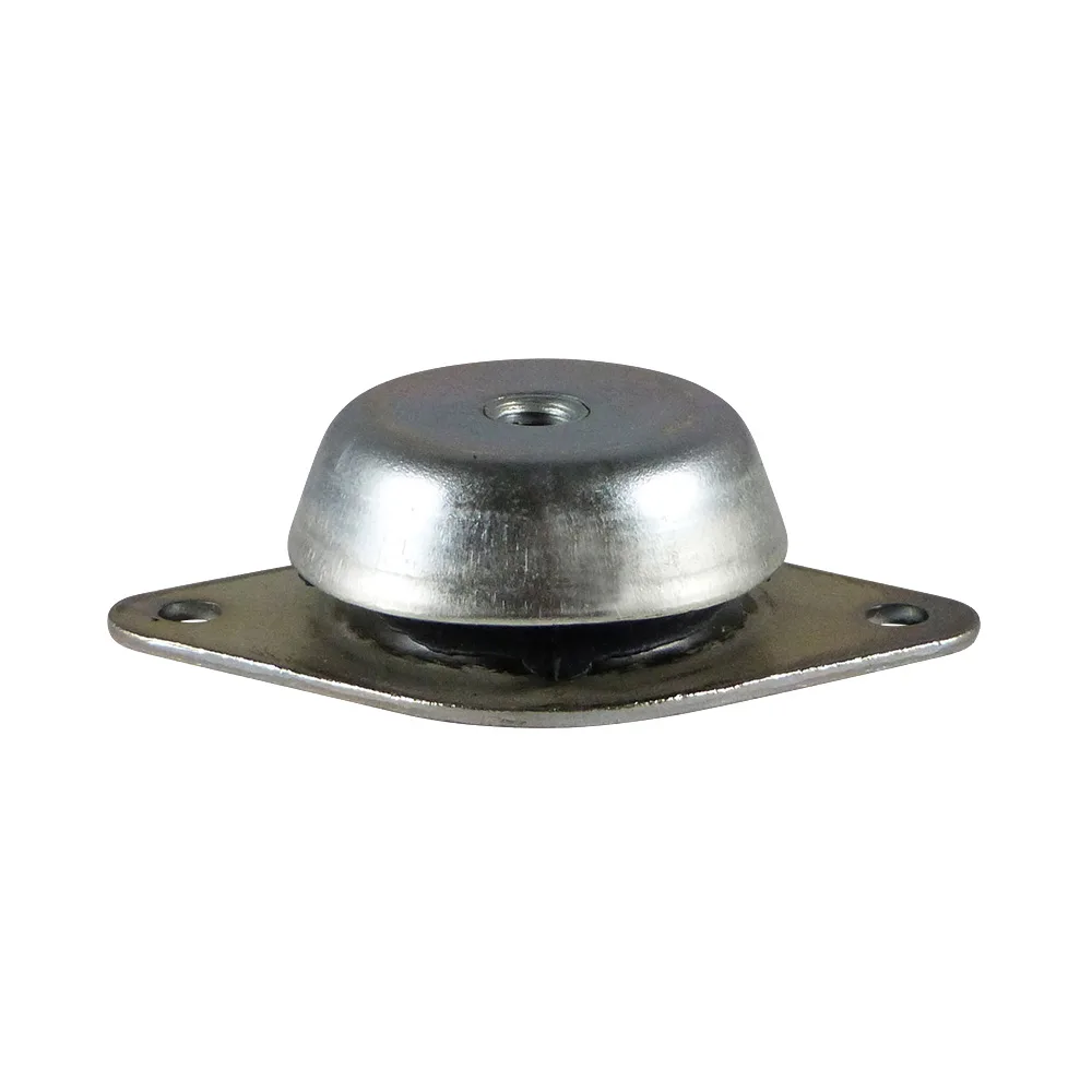 Pie de máquina con seguridad anti-ruptura Ø108mm - 60 shore A - placa de montaje ovalada 190x108mm - M16