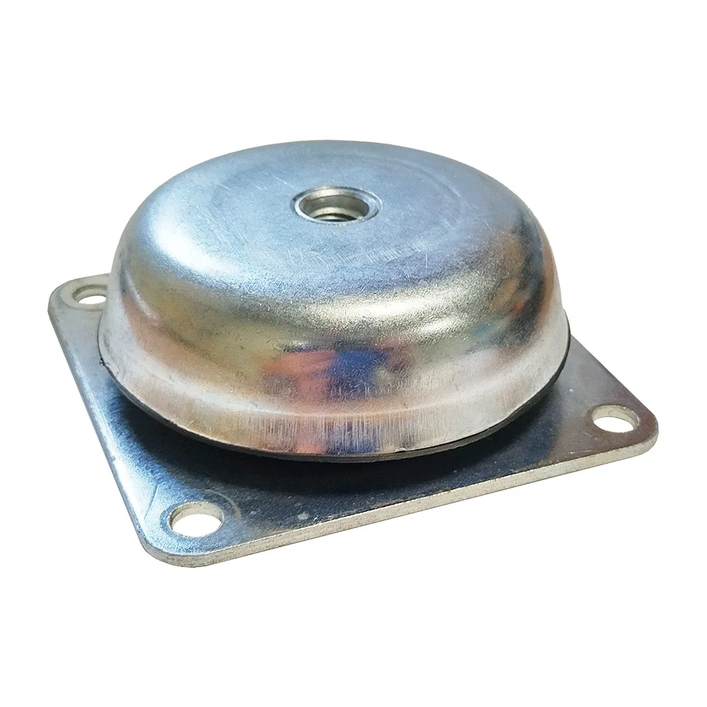 Pie de máquina sin seguridad antirrotura Ø192mm - 60 shore A - placa de montaje cuadrada 200x200mm - M20
