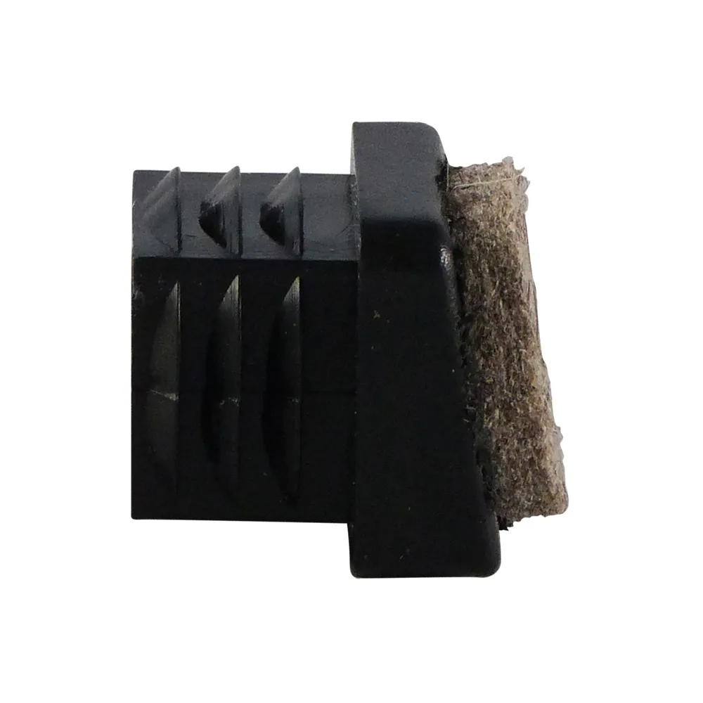 Contera cuadrada con lamas PE 25x25 - base inclinada 10° - Negro imagen 3