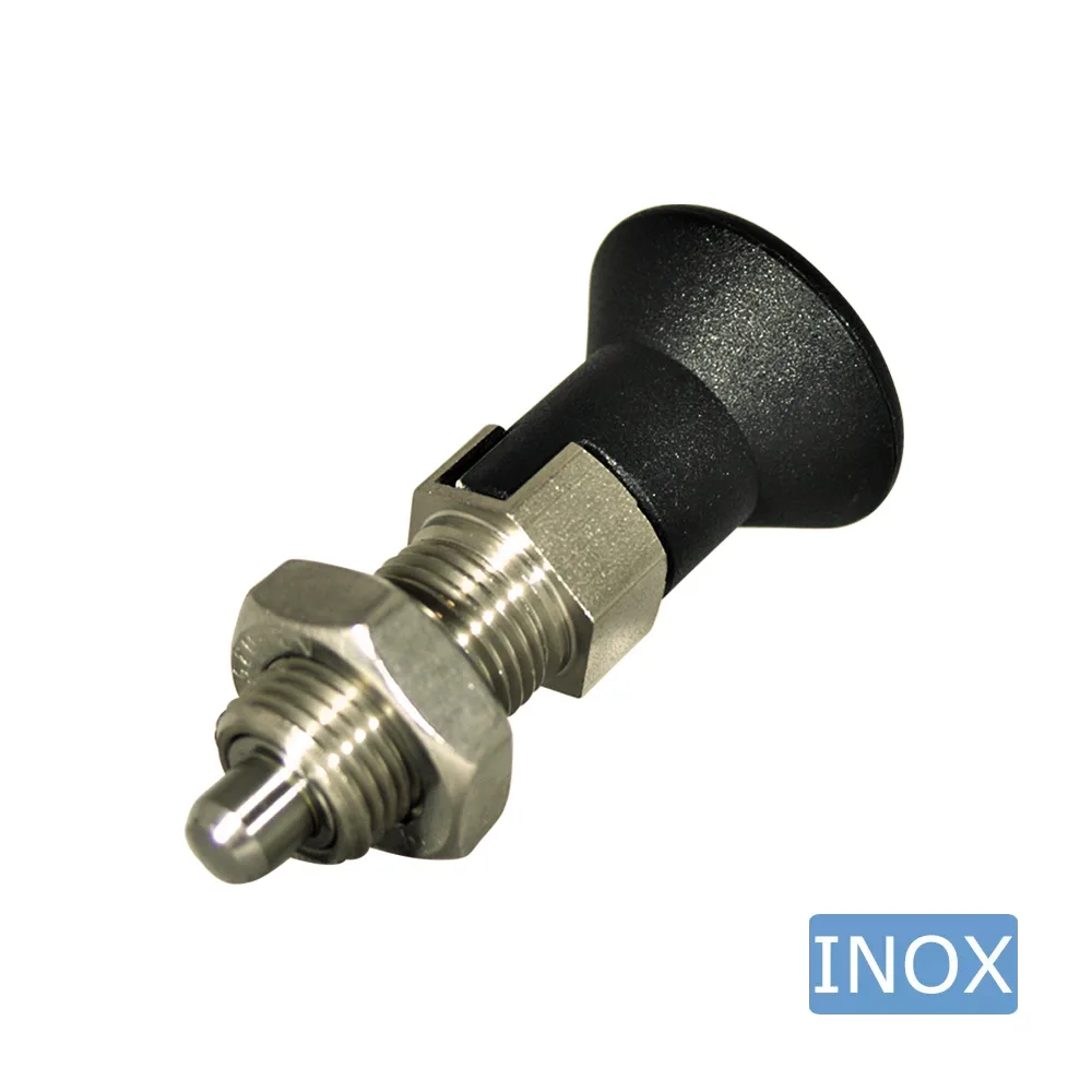 Posicionador con collarín hexagonal – acero inoxidable – con bloqueo