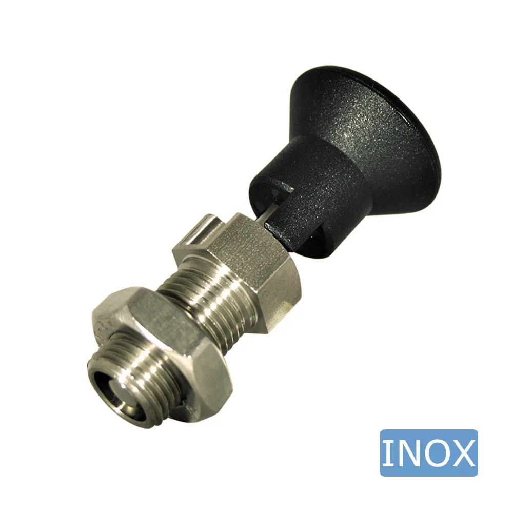 Posicionador con collarín hexagonal – acero inoxidable – con bloqueo