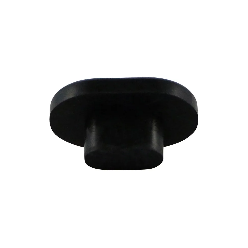 Inserto de caucho antideslizante para rejilla perforada ovalado 34x25mm - vástago 18x10mm - Negro imagen 4